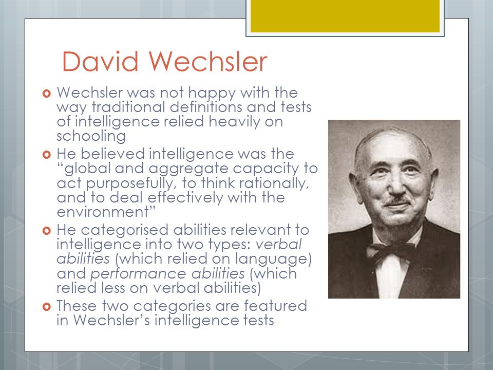Wechsler và đo lường trí tuệ 